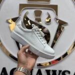 ⁦حذاء كاجوال جلد "Pull & Bear" - ألوان (أسود / أبيض)⁩ - الصورة ⁦3⁩